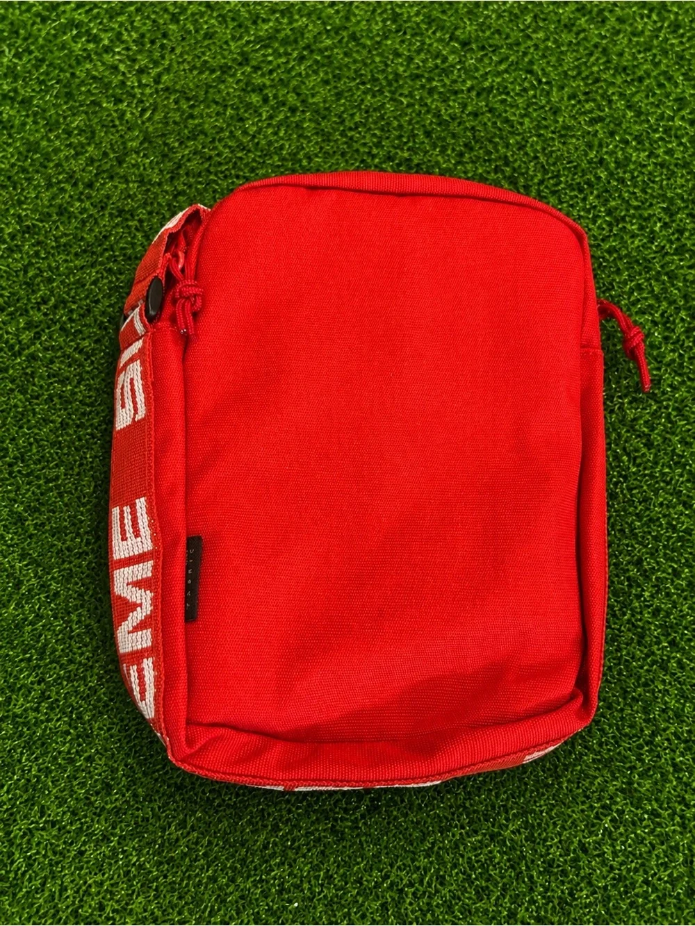 Supreme Red Crossbody Shoulder Bag with Logo Strap